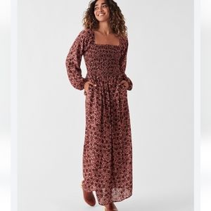 NWOT - Faherty Susanna Smocked Boho Dress  in Montserrat Floral